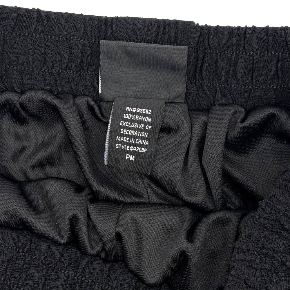Liv Los Angeles Anthropologie Embroidery Palazzo Pants Floral Boho Black PM - Picture 10 of 10